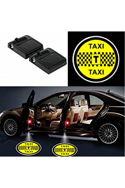 unbranded Set de 2 lămpi proiectoare LED universale cu logo - TAXI