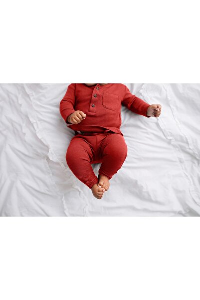 Lovedbaby Baby pajamas set, 2pcs, 100% hypoallergenic cotton – GOTS certified, Cherry, 0-12 months