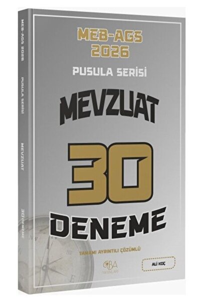 CBA Akademi CBA Yayınları 2026 MEB-AGS Mevzuat 30 Deneme Çözümlü Pusula Seris...