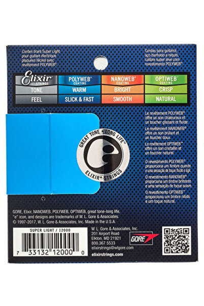 Elixir Χορδές ηλεκτρικής κιθάρας Polyweb Super Light