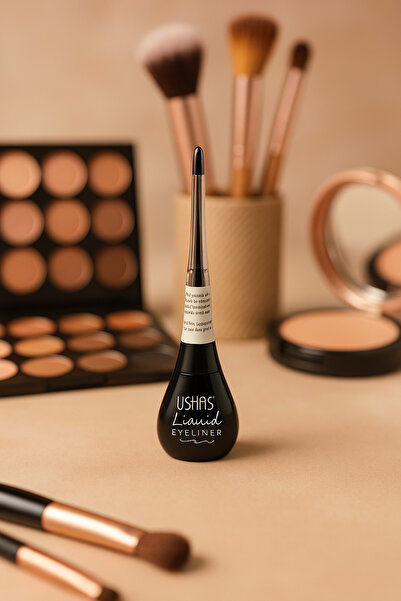 Ushas Eyeliner, Waterproof Liquid Eyeliner, Black