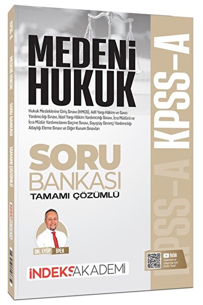 İndeks Akademi 2026 KPSS A Grubu Medeni Hukuk Soru Bankası Çözümlü - Eyüp İpe...