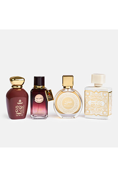 ZEYTI Set of 4 Oriental Perfumes (Unisex) – Khayali, Dirham Oud, Khulood & Badr Al Oud Grace (100 ml x4)