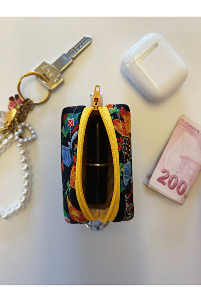 Ays Quilt Yılbaşı Temalı Çok Amaçlı Anahtarlık Çanta Charm - AirPods Kılıfı - Mini Ruj Ve Bozuk Para Çantası