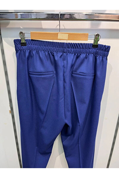 GENCULUS Decorative Buttoned Back Waist Elastic Trousers