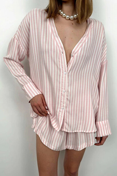 GENCULUS Striped Shirt Shorts Set