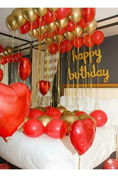Baloncu Demmo 5 بالونات فويل على شكل قلب، 10 بالونات ذهبية، 10 بالونات معدنية...