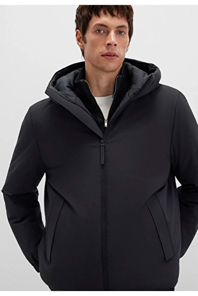 Mavi 0110617 Hooded Men's Coat Black