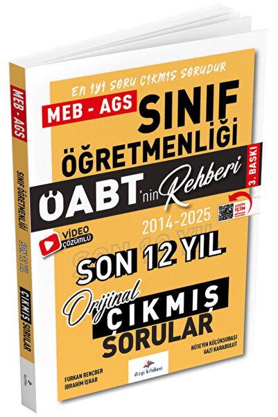 Dizgi Kitap 2026 ÖABT MEB-AGS nin Rehberi Sınıf Öğretmenliği Çıkmış Sorular S...
