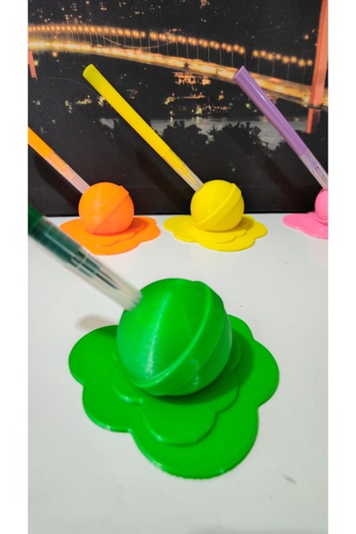 END Design Melted Lollipop Pen Holder |   5 Color Single Pen Stand |   Pla Eco-Friendly Design