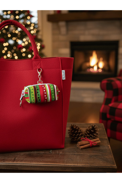 Ays Quilt New Year Themed Multi-Purpose Keychain Bag Charm - AirPods Case - M...