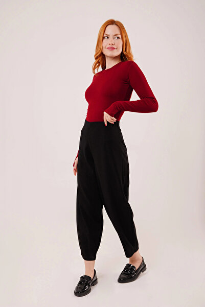 GENCULUS Carrot Cut Black Trousers