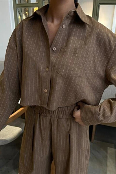 GENCULUS Striped Suit with Crop Shirt 10080