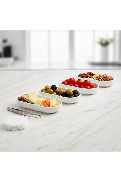 lacelove Ceramic Salda 6-Piece Breakfast Presentation Plate from Kütahya