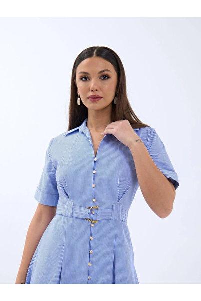 GENCULUS 6948 Blue and White Striped