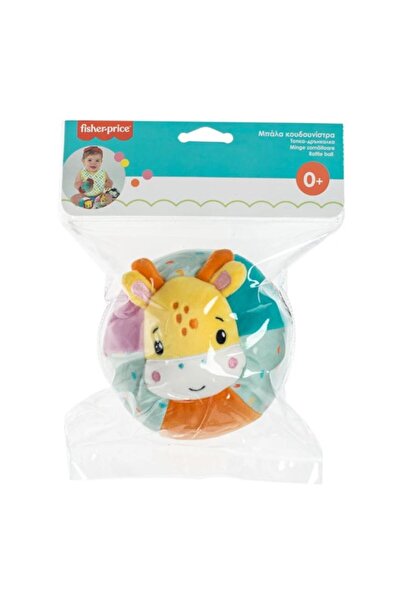 FISHER PRICE Baby toy, Textile Rattle Ball, Giraffe, 12cm -