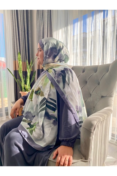 Modakaşmir Bahar Çiçek Desenli Pamuk Şal