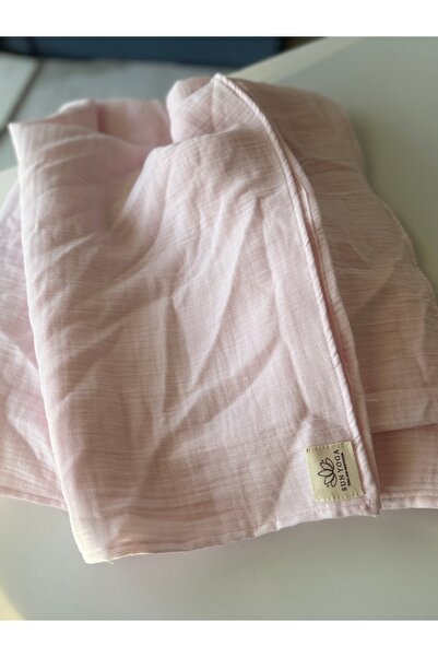 SUNYOGA Shavasana Meditation & Yoga Blanket – 100% Organic Cotton Muslin, Pink Color