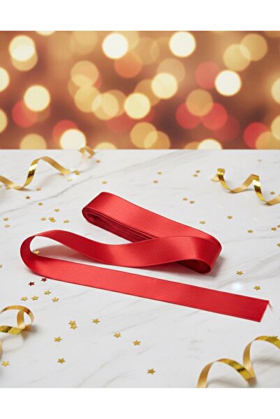 e Erta 10 Meters X 3 cm Red Ribbon, Satin Ribbon 1 Roll