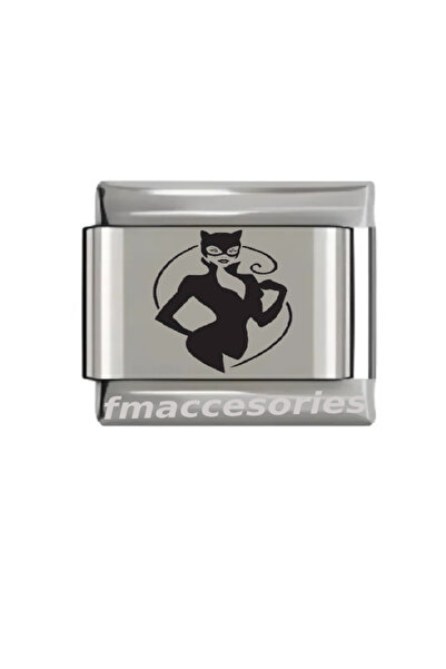 fmaccessoriess سوار إيطالي من الفولاذ بلون فضي مع نقش ليزر لفريدا كاهلو، لا يتلاشى لونه ولا يسود