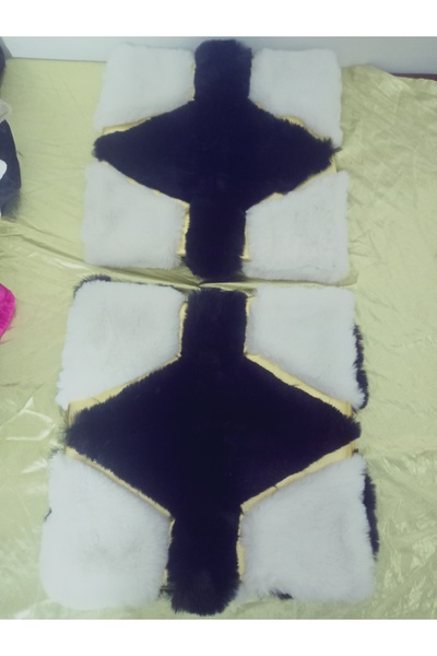 hoaryage Square Plush Fur Floor Cushion, Sofa Cushion, Chair Cushion 38cm