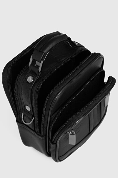 Fiyaka Ck12 Large Size Genuine Leather Men's Bag Black