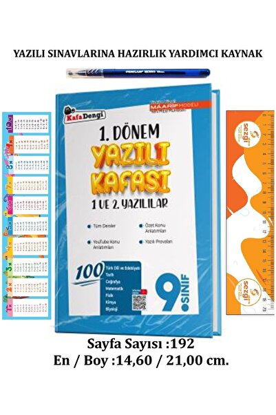 Kafa Dengi Yayınları KafaDengi 9. Sınıf 1. Dönem Yazılı Kafası + Tükenmez Kal...