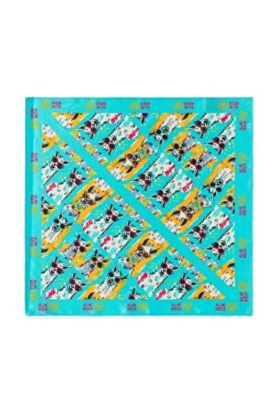 All We Need Is Pets Crazy Llama Green Silk Bandana for Cats Dogs and Pet Lovers