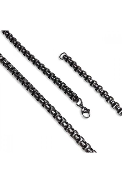 AKSESUARIM Men's Albanian Steel Necklace 6mm
