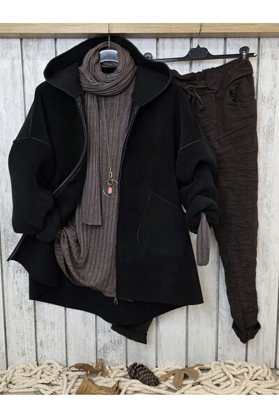 pudubutik V-Neck Italian Knitwear Brown