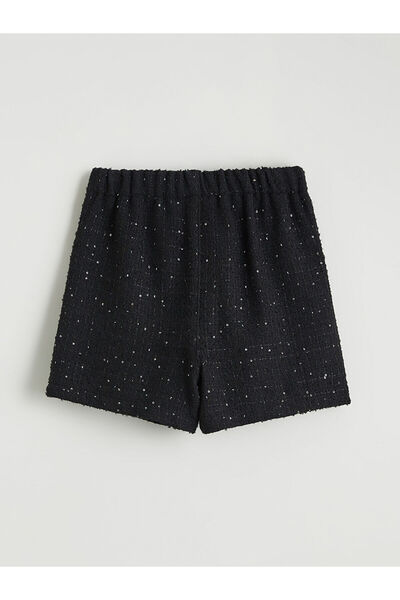 LC Waikiki Sequined Tweed Shorts Skirt for Girls