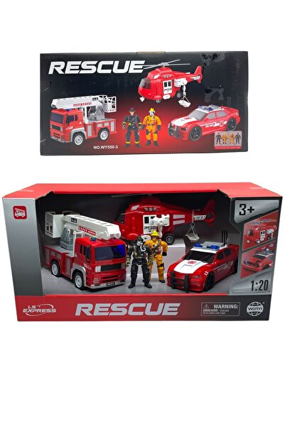 SCOWETTO itfaye Polis Arabası Ve Helikopter 2 Figürlü Set Oyuncak