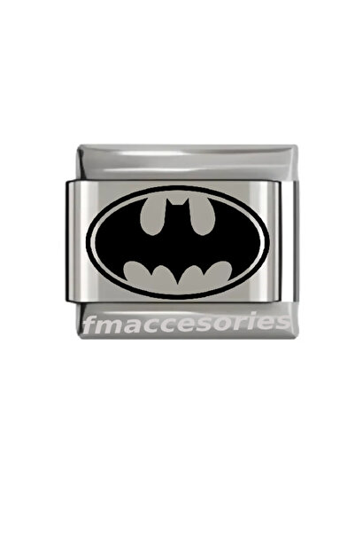 fmaccesories سوار من الفولاذ الإيطالي بلون فضي مع طباعة ليزر لا يفقد لونه ولا...