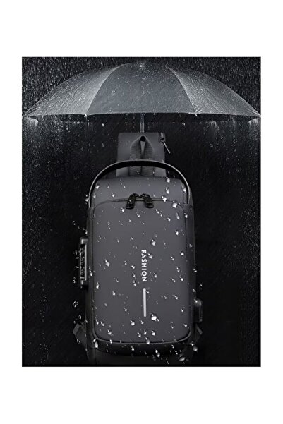 Novazay usb Şarj Portlu ve Kilitli Omuz ve Göğüs Çantası, Şık Tasarım, Powerb...