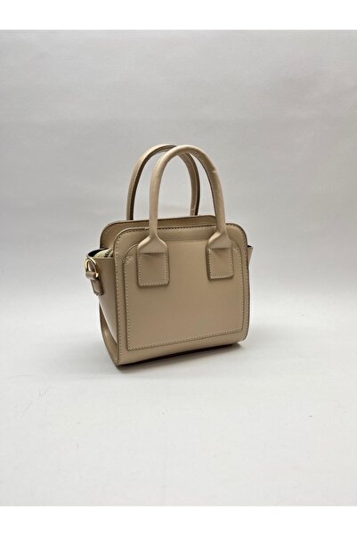 DEMİR ACCESORİES Women's Beige Color Long Strap Modern Hand and Shoulder Bag