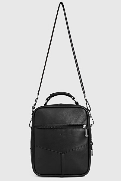 Fiyaka Ck12 Medium Size Genuine Leather Men's Bag Black