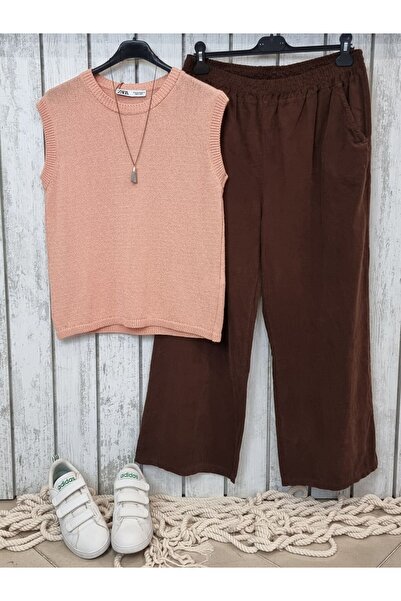 pudubutik Mercerized Knitwear Sweater Salmon