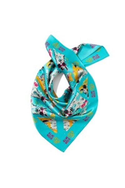 All We Need Is Pets Crazy Llama Green Silk Bandana for Cats Dogs and Pet Lovers