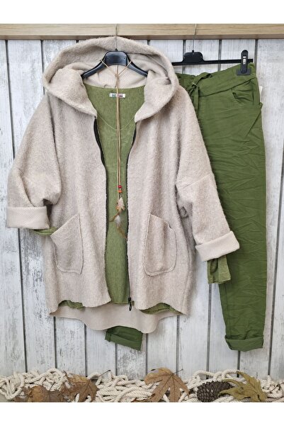 pudubutik Short Boucle Coat Italian Beige