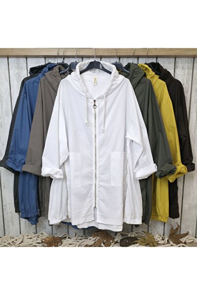 pudubutik Cotton Thin Italian Trench Coat Blue