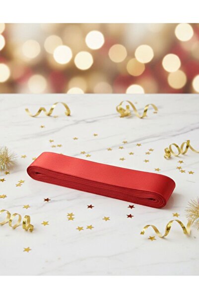 e Erta 10 Meters X 3 cm Red Ribbon, Satin Ribbon 1 Roll