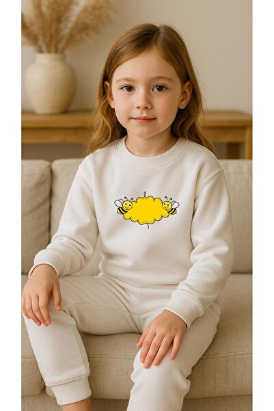 playwear Παιδικό Φούτερ Σετ ARILAR με στάμπα για κορίτσια και αγόρια, με λαιμ...