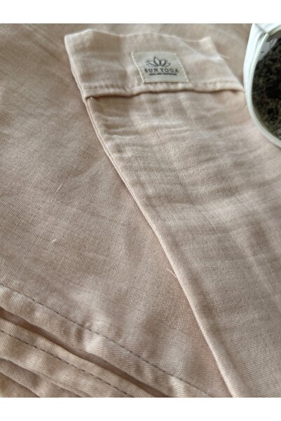 SUNYOGA Shavasana Meditation & Yoga Blanket – 100% Organic Cotton Muslin, Light Mink Color