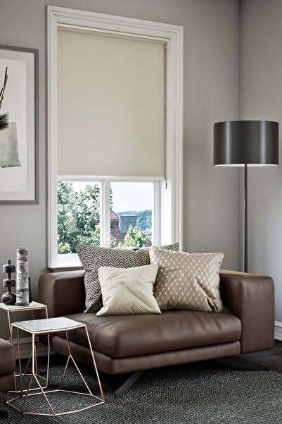 Auralight Lazer Kesim Düz Mat Ekru Zebra Stor Perde , Güneşlik Perde Etek Düz...