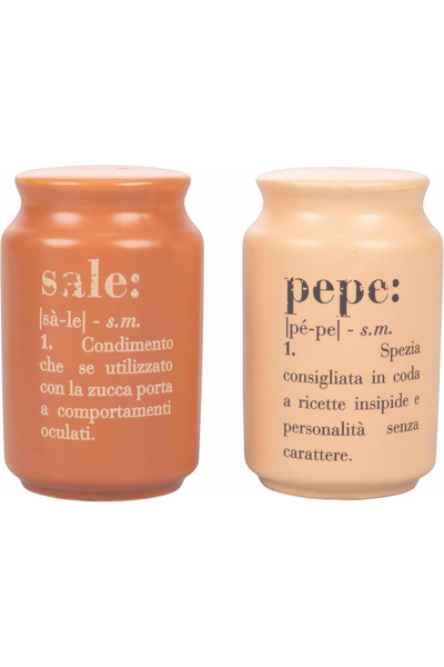 Best Villa Oil-vinegar-salt-pepper spice holder set, ceramic & stainless steel - Villa d'Este Home Tivoli Victionary