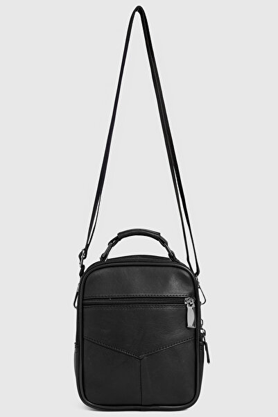 Fiyaka Ck12 Large Size Genuine Leather Men's Bag Black