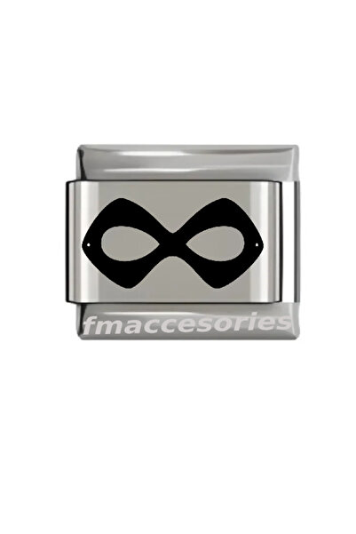 fmaccesories سوار من الفولاذ الإيطالي بلون فضي مع طباعة ليزر لا يفقد لونه ولا...