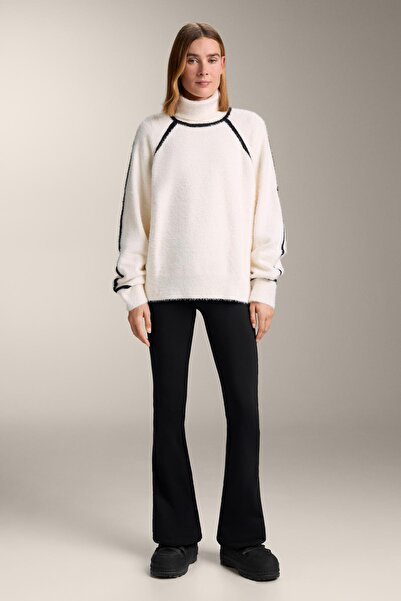 Oysho Knit jumper with piping and raised neck
