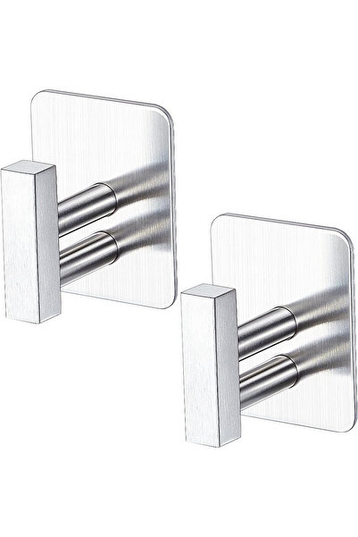 OEM Suporturi metalice argintii pentru bureți și prosoape, set de 2 bucăți