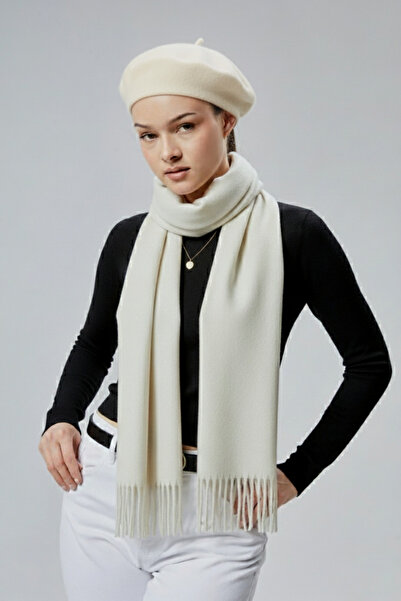 derikem Women's Winter French Painter Beret and Shawl Two-Piece Set Shawl and Beret Winter Set